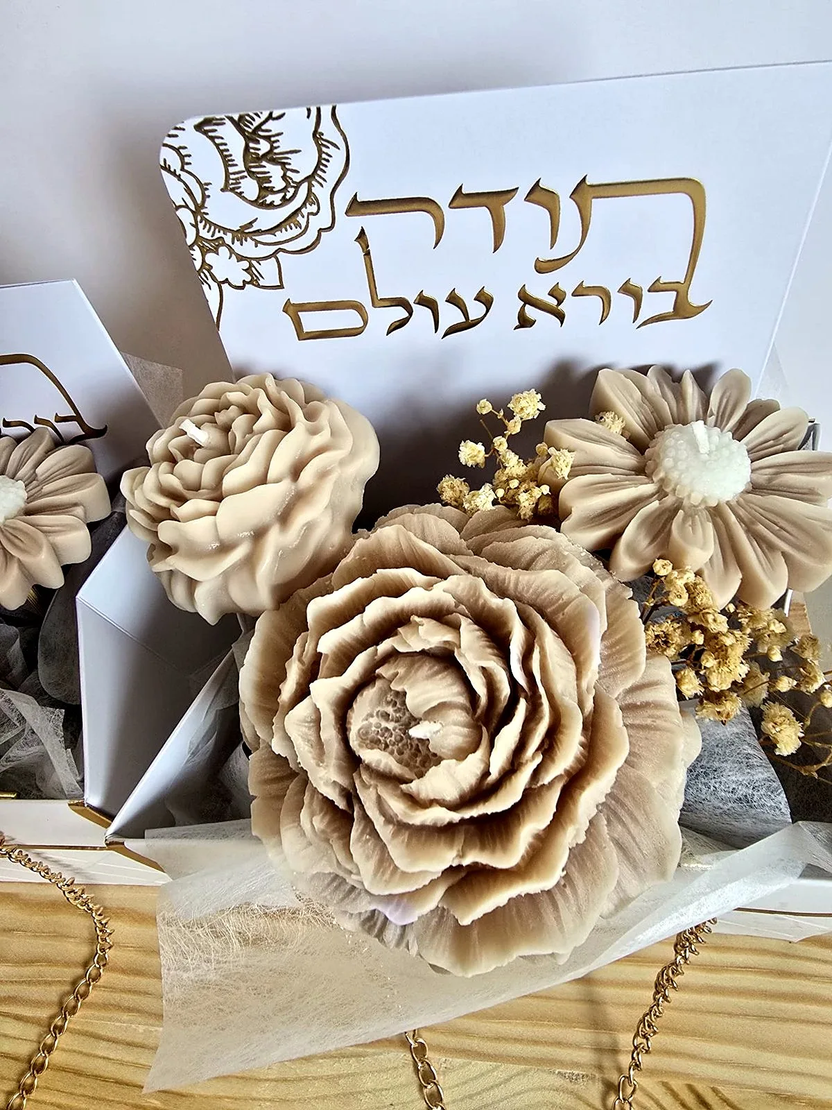 תיק פרחי נרות לאירועים